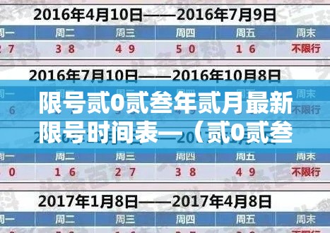 限号贰0贰叁年贰月最新限号时间表—（贰0贰叁年的限号表）