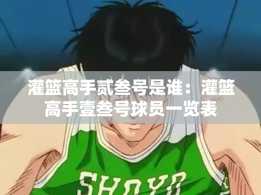 灌篮高手贰叁号是谁:灌篮高手壹叁号球员一览表 灌篮高手贰叁号是谁:灌篮高手壹叁号球员一览表
