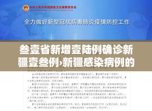 叁壹省新增壹陆例确诊新疆壹叁例›新疆感染病例的最新消息