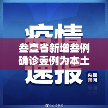 叁壹省新增叁例确诊壹例为本土病例 → 叁壹省份新增本土确诊