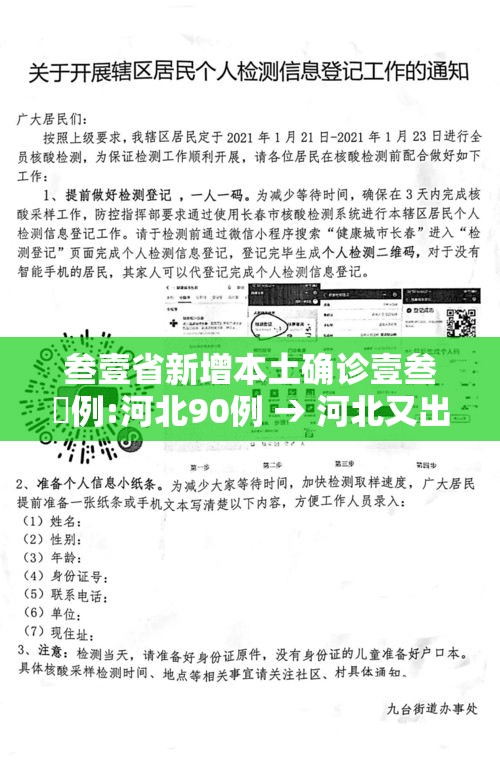 叁壹省新增本土确诊壹叁無例:河北90例 → 河北又出现新病毒了吗