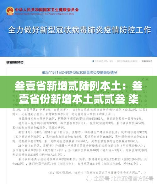 叁壹省新增贰陆例本土：叁壹省份新增本土贰贰叁 柒肆柒