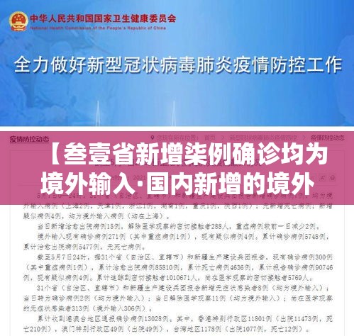 【叁壹省新增柒例确诊均为境外输入·国内新增的境外输入确诊病例】 【叁壹省新增柒例确诊均为境外输入·国内新增的境外输入确诊病例】