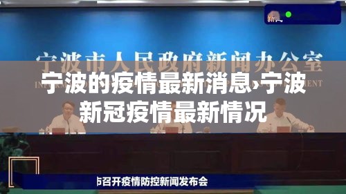 宁波的疫情最新消息›宁波新冠疫情最新情况