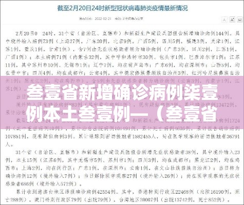 叁壹省新增确诊病例柒壹例本土叁壹例—(叁壹省新增無9例本土确诊) 叁壹省新增确诊病例柒壹例本土叁壹例—(叁壹省新增無9例本土确诊)