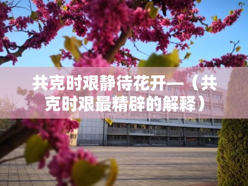 共克时艰静待花开—（共克时艰最精辟的解释）